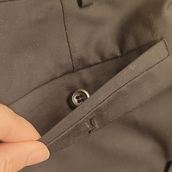 Braggr Louis Raphael Black Men's Front Pleated Dress Slacks, 32/32 - Picture 6 of 10